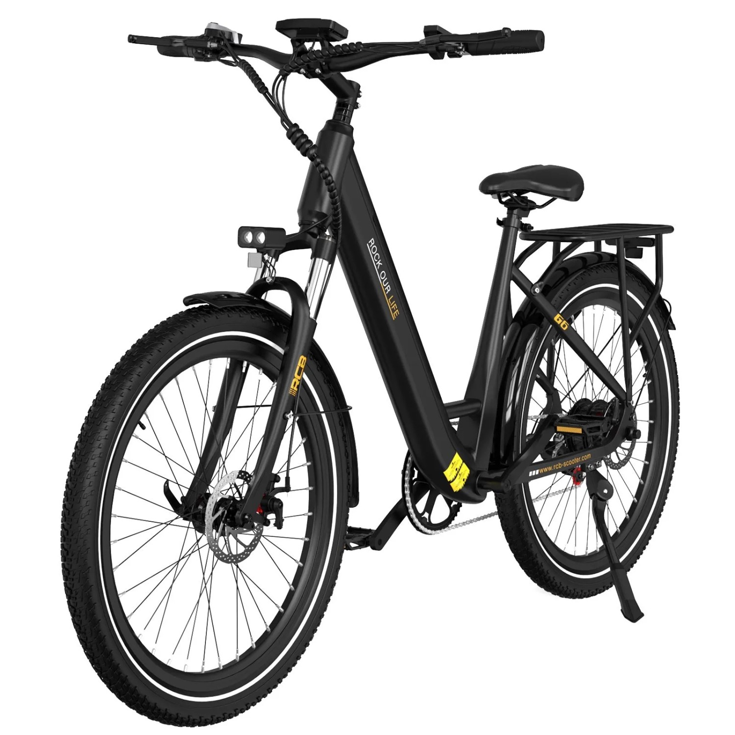 RCB G6 E-bike 27,5 Zoll Damenfahrrad 13Ah Akku Reichweite 60-80KM 250W 7-Gang APP NFC