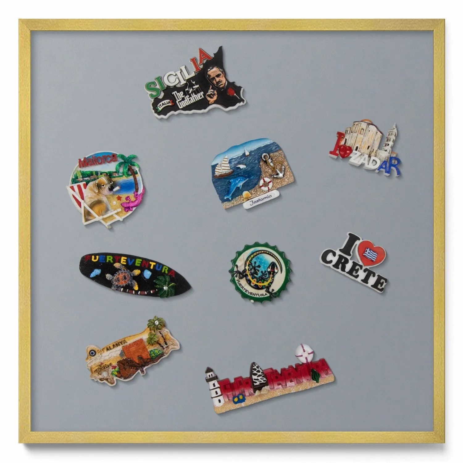 Tulup Magnettafel Magnettafel für Urlaubsmitbringsel Farbe Grau 50x50 cm Me günstig online kaufen