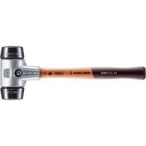 Halder Simplex Schonhammer Ø 60 mm Gummi mit Aluminiumgehäuse
