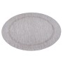 Silberner Ayyildiz Outdoor-Teppich Relax, 200x200 cm, Sisaloptik für Balkon und Terrasse.