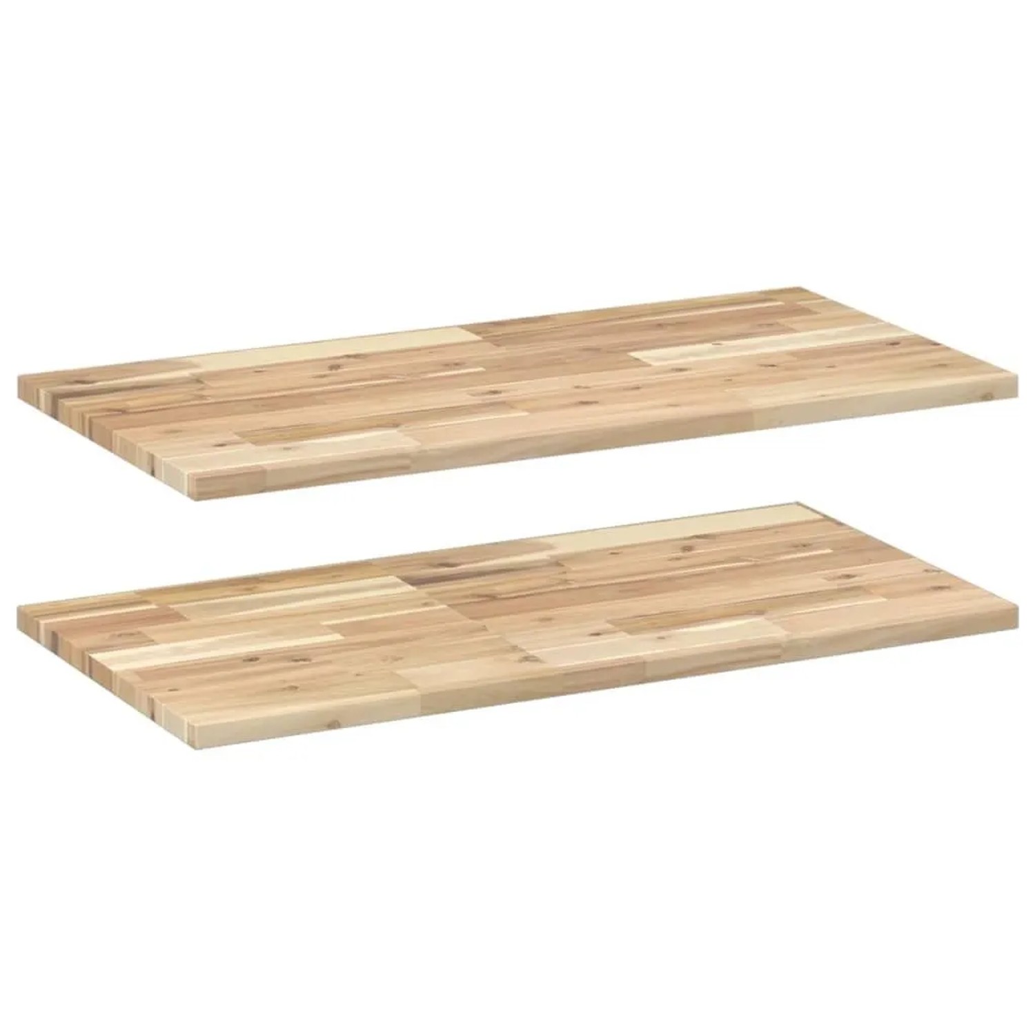 vidaXL Schweberegale 2 Stk 60x40x2 cm Massivholz Akazie Unbehandelt 3279392