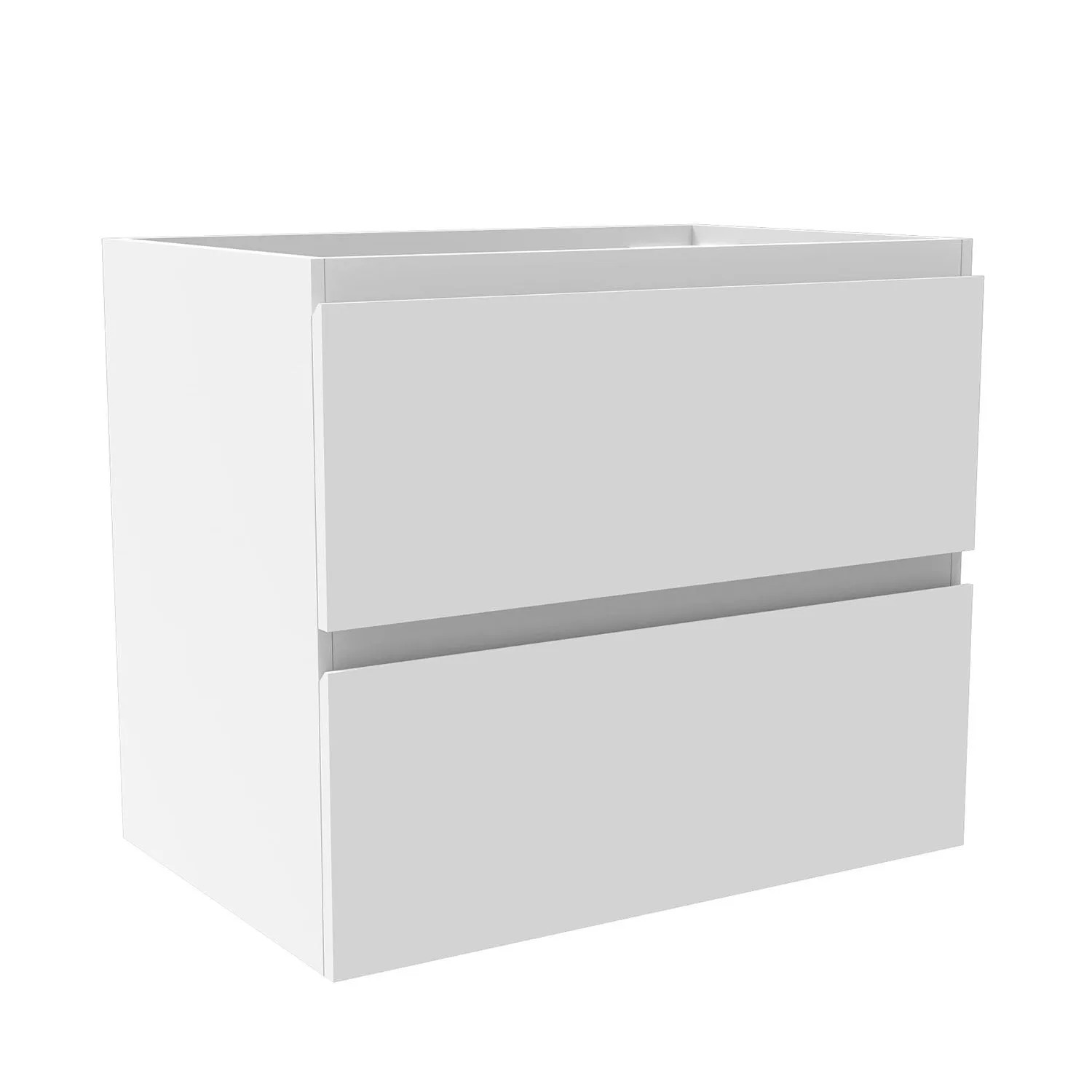 Duschparadies Waschbeckenunterschrank Y244X BxTxH 60x39x52cm in Mattweiß mit 2 Schubladen