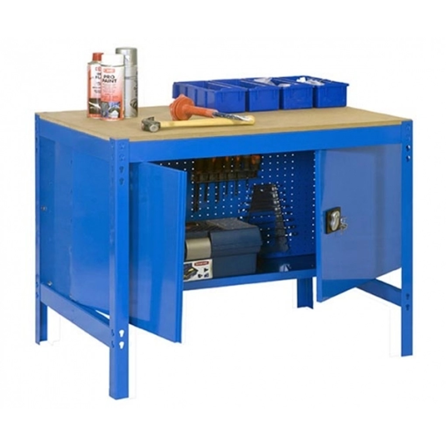 PROREGAL Werkbank Buffalo mit Schrank HxBxT 84 x 90 x 61 cm Traglast 400 kg günstig online kaufen