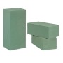 Relaxdays Steckschaum 3er Set Schaumstoff Grün 7,5 cm x 20 cm x 10 cm 3 x 40 g
