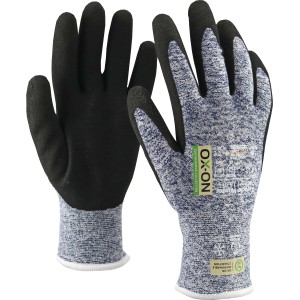 OX-ON Arbeitshandschuhe Recycle Winter Comfort 16303, Größe 8, blau. Winterhandschuhe mit Latexbeschichtung.