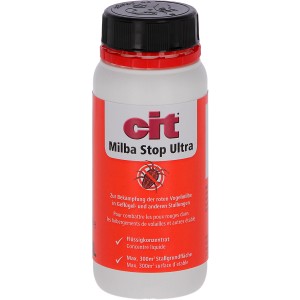 MilbaStop Ultra Flüssigkonzentrat 250ml für Geflügel zur Milbenbekämpfung.