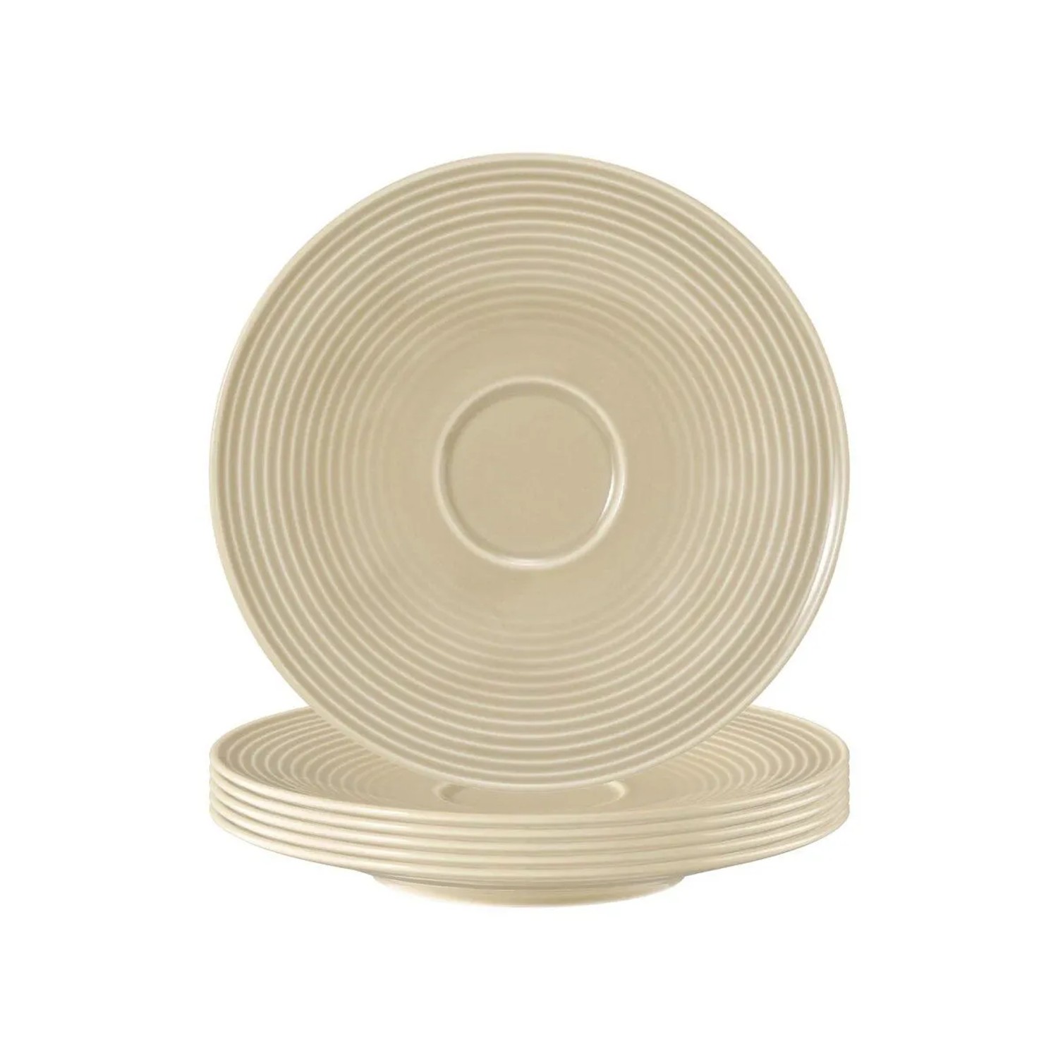 Seltmann Weiden Beat Color Glaze Untertasse 16,7 cm 6er Set Sandbeige