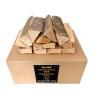 PINI Brennholz Buche 10 kg ofenfertig in Karton. Gespaltene Holzscheite ca. 25 cm für Kamin, Grill, Pizzaofen.