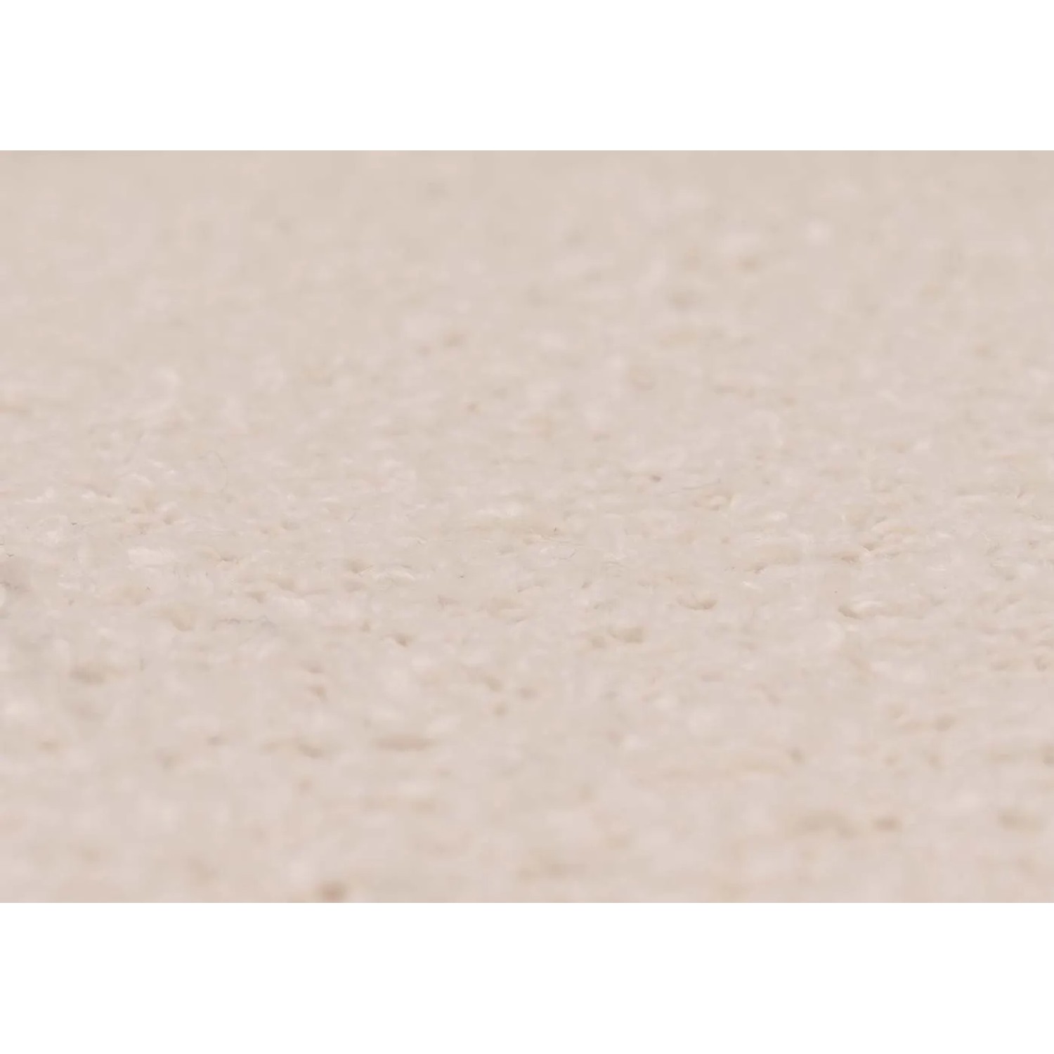 Detailaufnahme des creme-farbenen Bouclé-Stoffs des MCW Esszimmerstuhls im 6er-Set.