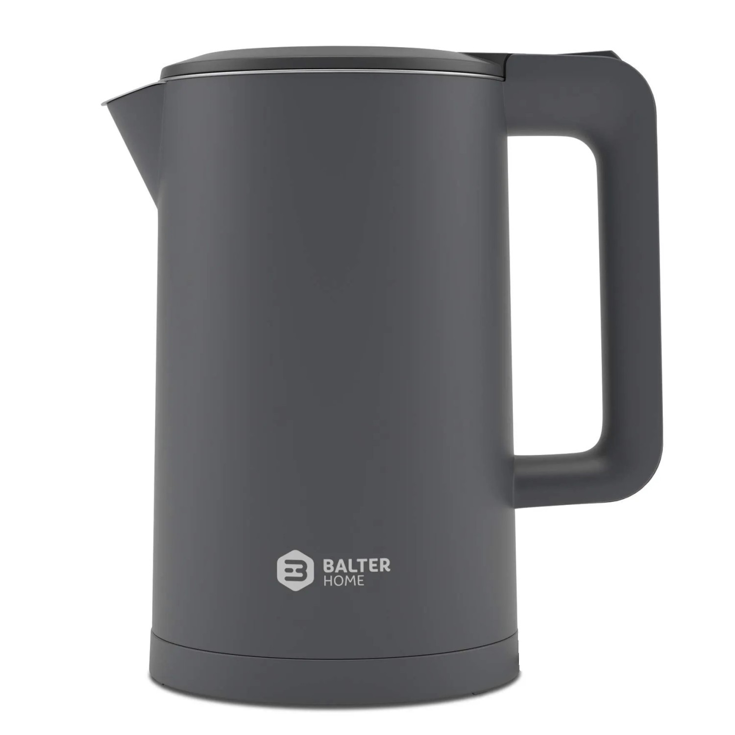 Balter Wasserkocher WK-4 Edelstahl Doppelwand Design BPA Frei Grau