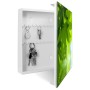 Banjado Schlüsselkasten mit Glasfront, Blättertraum Motiv, 50 Haken, beschreibbar, magnetisch.