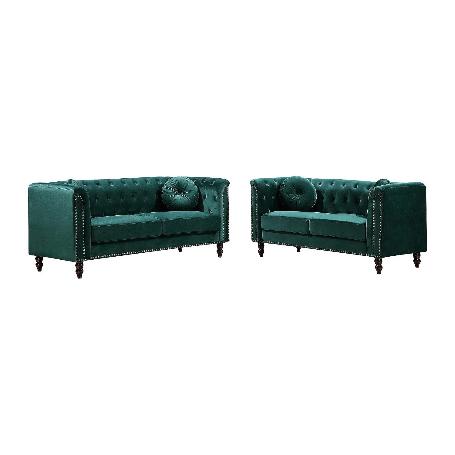 Vente-unique Couchgarnitur Turner Smaragdgrün 190 cm  163 cm