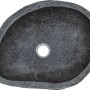 Ovales baliv Aufsatzwaschbecken WBA-7030 aus dunklem Naturstein, 40x50 cm.