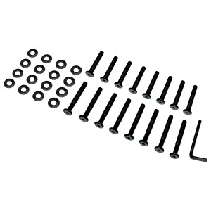 Montageset für Olary Gartentisch, 33-teilig, mit Schrauben, Unterlegscheiben und Inbusschlüssel.