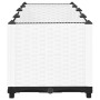 Weißes vidaXL Hochbeet (160x40x38 cm) aus Polypropylen mit Rattan-Optik.