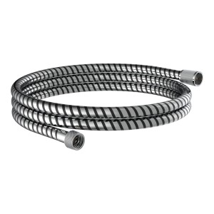 Schütte Brauseschlauch Hogaflex K-2, 200 cm, schwarz/chrom, flexibler Duschschlauch.