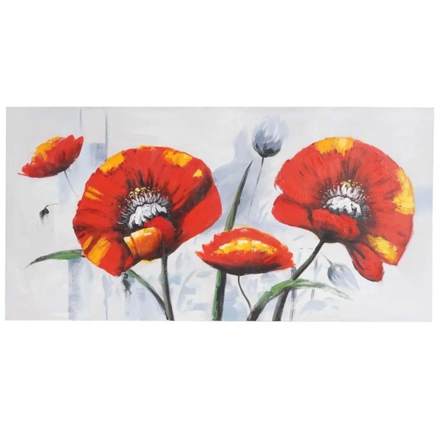 MCW Ölgemälde Roter Mohn Handgemalt