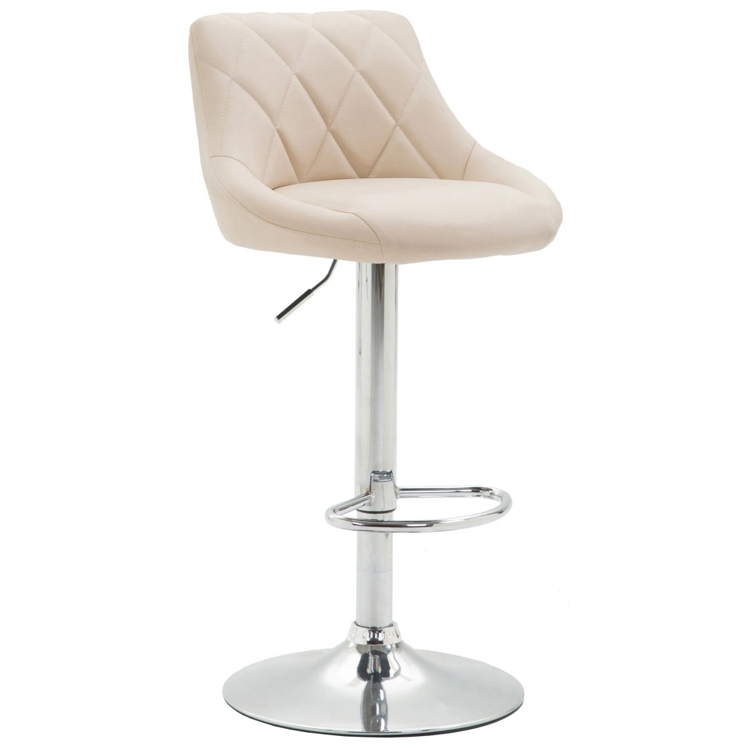 CLP Barhocker Lazio Kunstleder Creme/Chrom