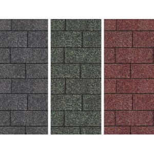 Woodtex Bitumen-Rechteckschindeln in Schwarz 3 m²