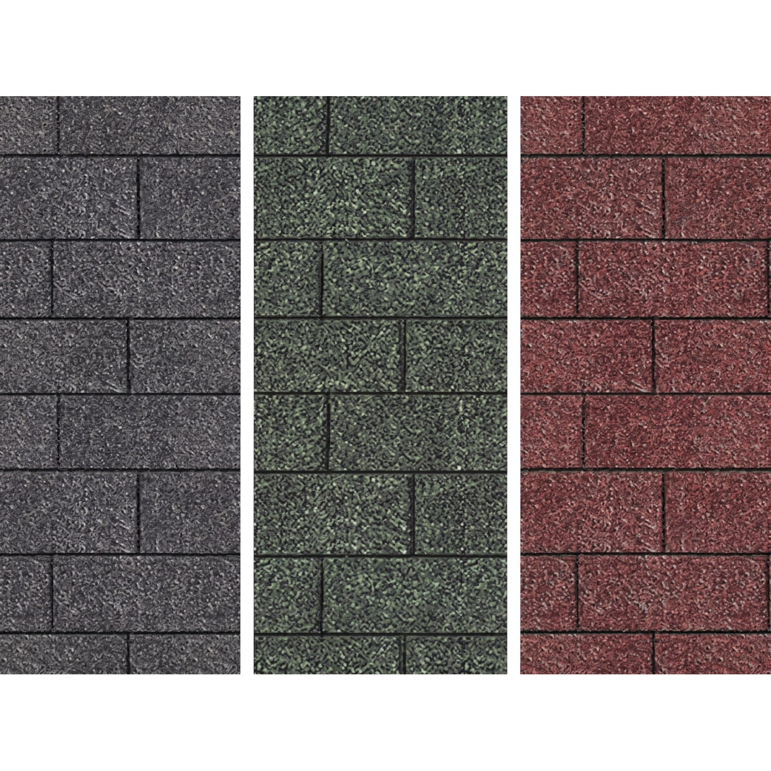 Woodtex Bitumen-Rechteckschindeln in Schwarz 3 m²