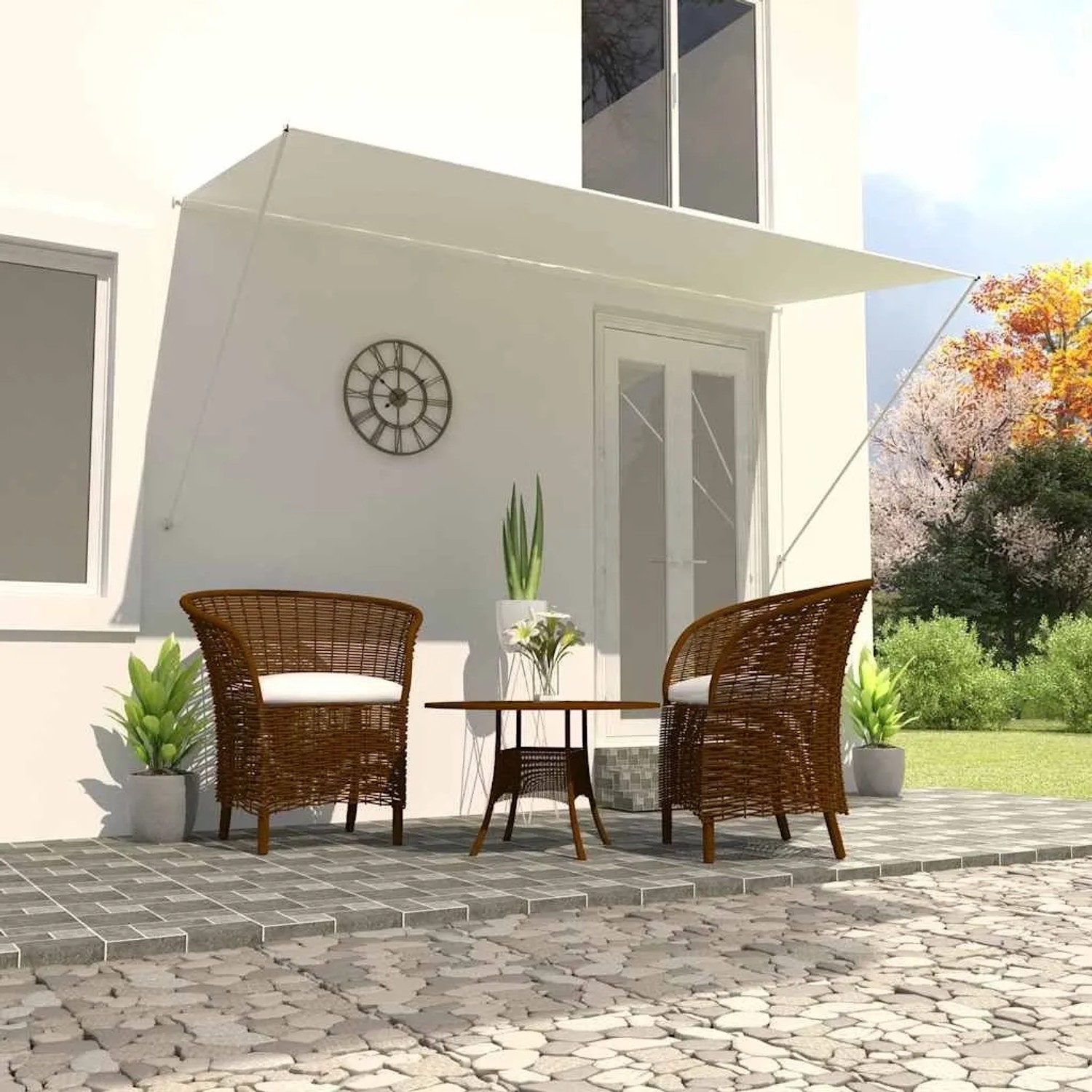 vidaXL Einziehbare Markise 300x150 cm Creme 143767_2