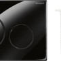 Geberit Sigma20 Drückerplatte in Schwarz Matt für 2-Mengen-Spülung, inklusive Zubehör.