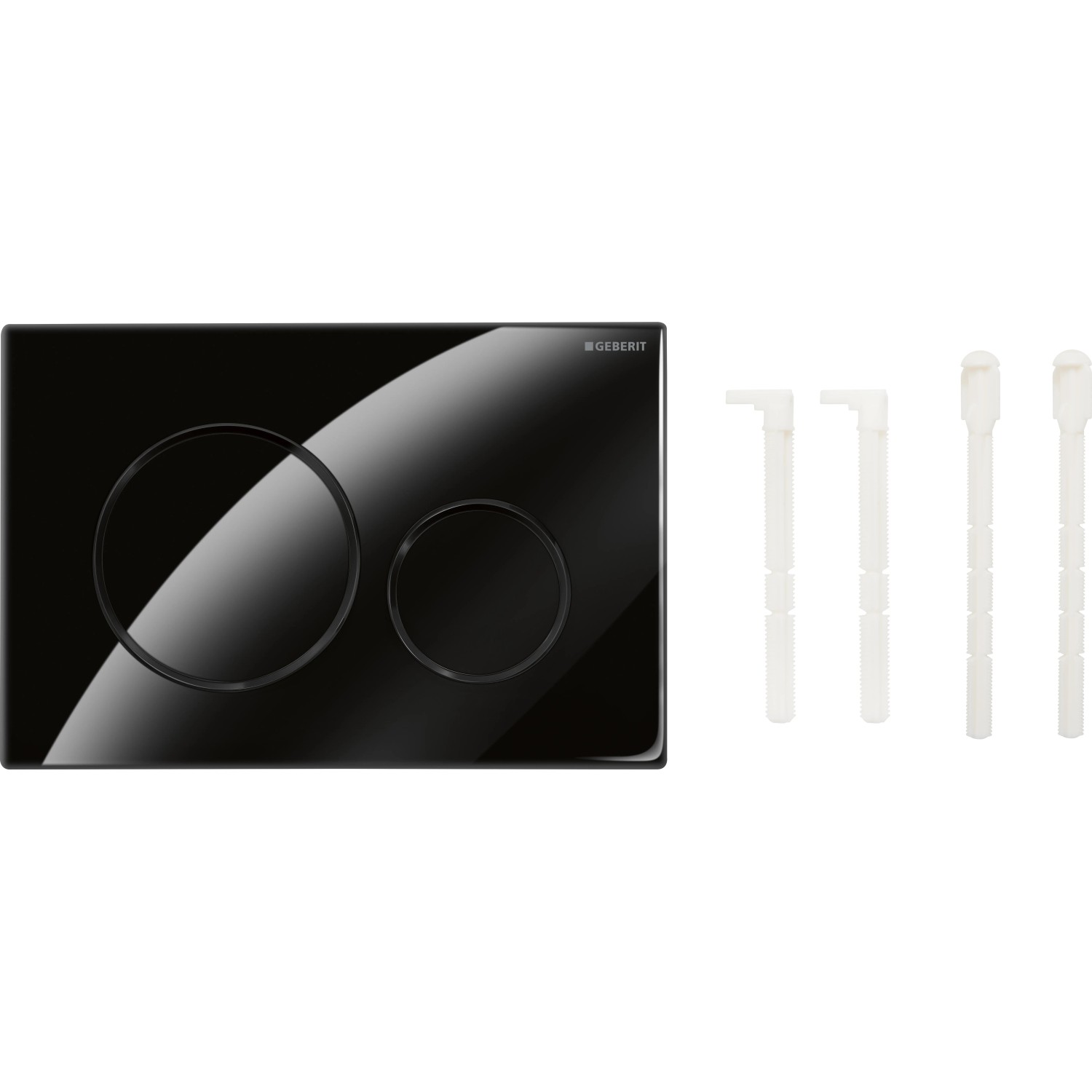 Geberit Sigma20 Drückerplatte in Schwarz Matt für 2-Mengen-Spülung, inklusive Zubehör.
