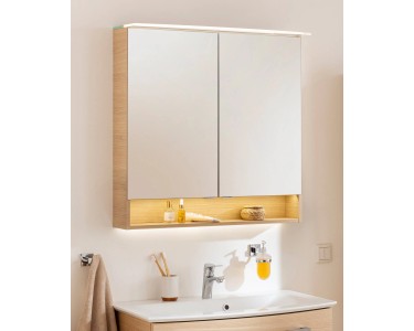 Fackelmann Spiegelschrank B.Style Sandeiche 80 cm mit Softclose Türen  kaufen bei OBI