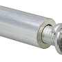 Wagner Achsmaterial RO 0441: Achse aus verzinktem Stahl mit Muttern und Sicherungsring für Rollen und Räder.