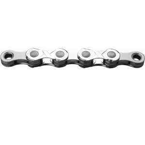 KMC 10-fach E-Bike Kette E10 mit 122 Gliedern, silberfarben.