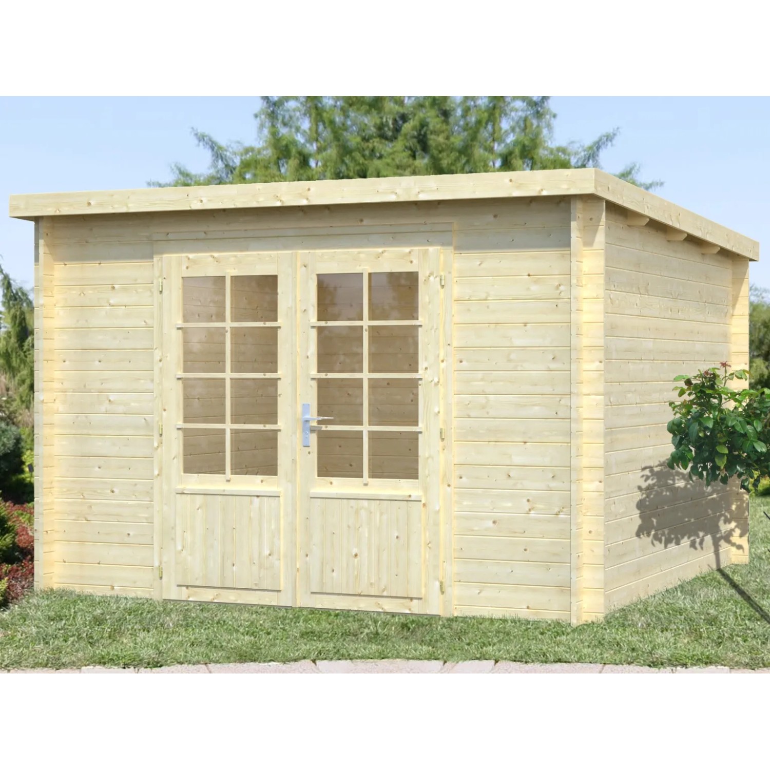 Palmako Holz-Gartenhaus Ella 300 cm x 300 cm