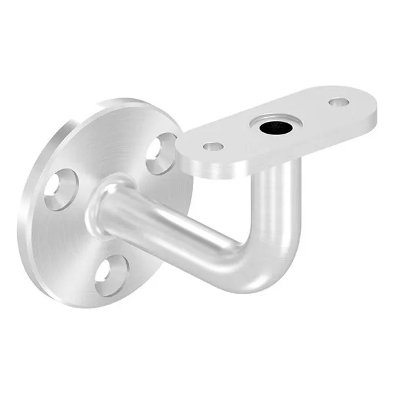 FeNau Handlaufhalter V2A Ronde Ø 60x5 mm Wandabstand 75 mm Kabeldurchführung Für LED