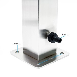 Wiltec Wasserzapfstelle 95 Cm Wassersäule Edelstahl Eckig Garten Zapfsäule