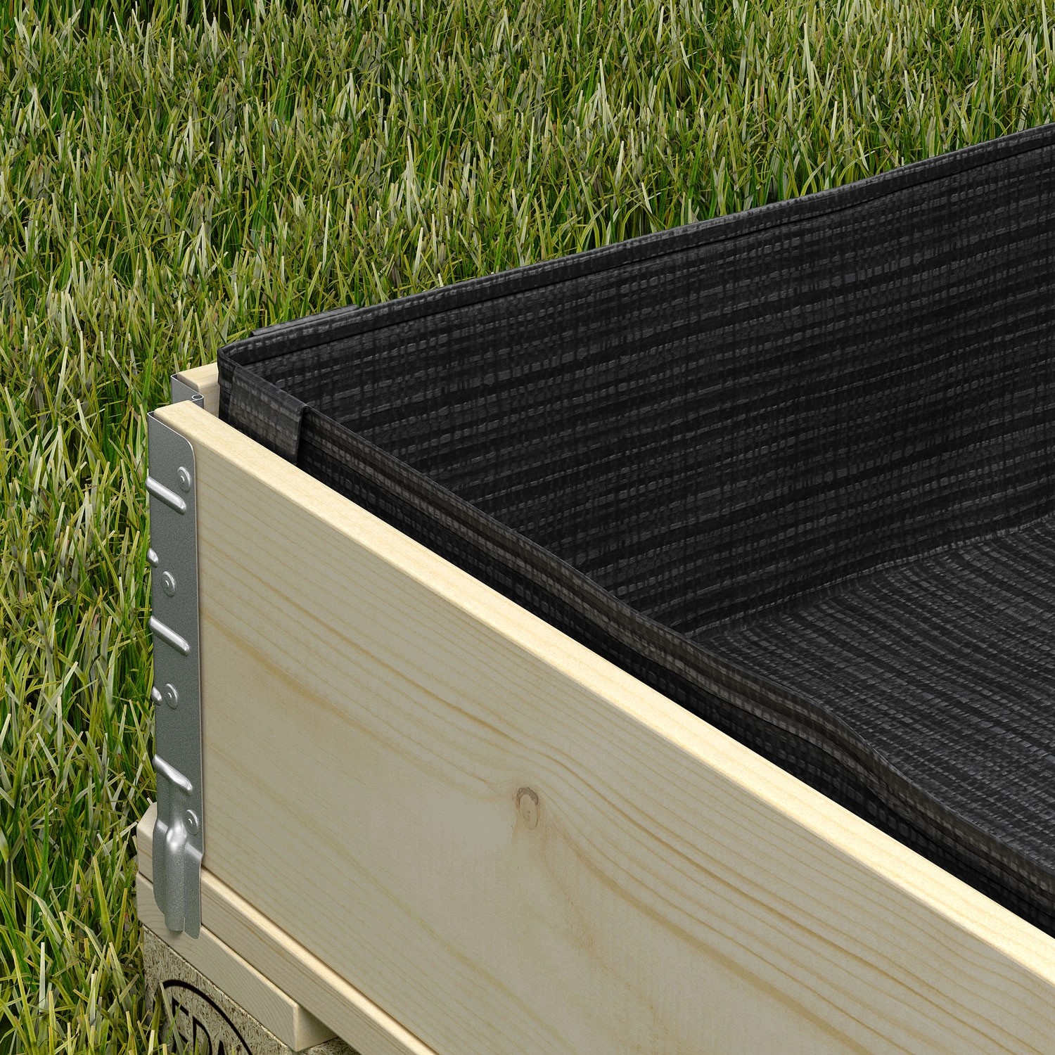 Upyard Hochbeet Vlies Geotextil 120 cm x 80 cm x 40 cm Schwarz kaufen
