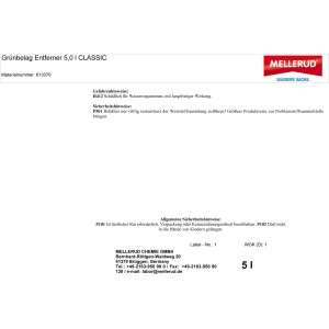 Mellerud Grünbelag-Entferner 5L, anwendungsfertige Lösung zur Algen- und Grünspanentfernung.