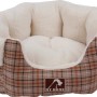 Hunde- und Katzenbett Classic, 60x50 cm, mit Schottenmuster und herausnehmbarem Kissen.