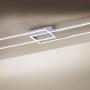 Moderne LED-Deckenleuchte Iven aus Stahl, 110x25 cm, mit geometrischem Design.