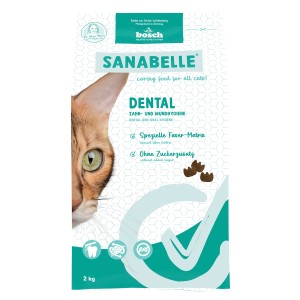 Sanabelle Katzen-Trockenfutter Dental Zahn- und Mundhygiene 2 kg