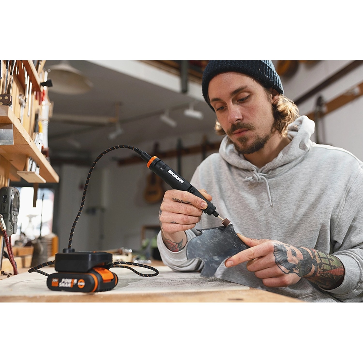 Worx MakerX Doppel-Set WX988M Multifunktionstool, Lötkolben, Akku