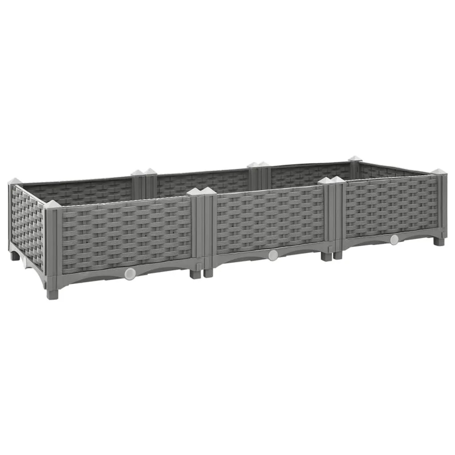 furnicato Hochbeet 120x40x23 cm Polypropylen
