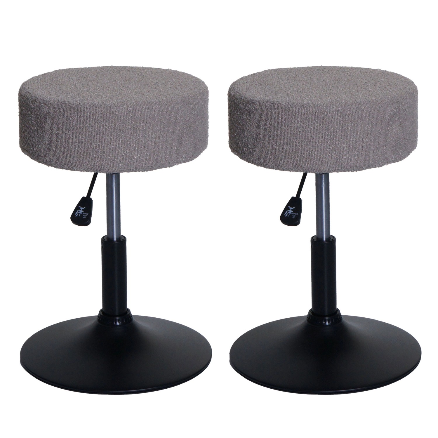 PROREGAL 2er-Set Hocker Höhenverstellbar Und Drehbar Sitzhöhe 45-57cm Durch günstig online kaufen