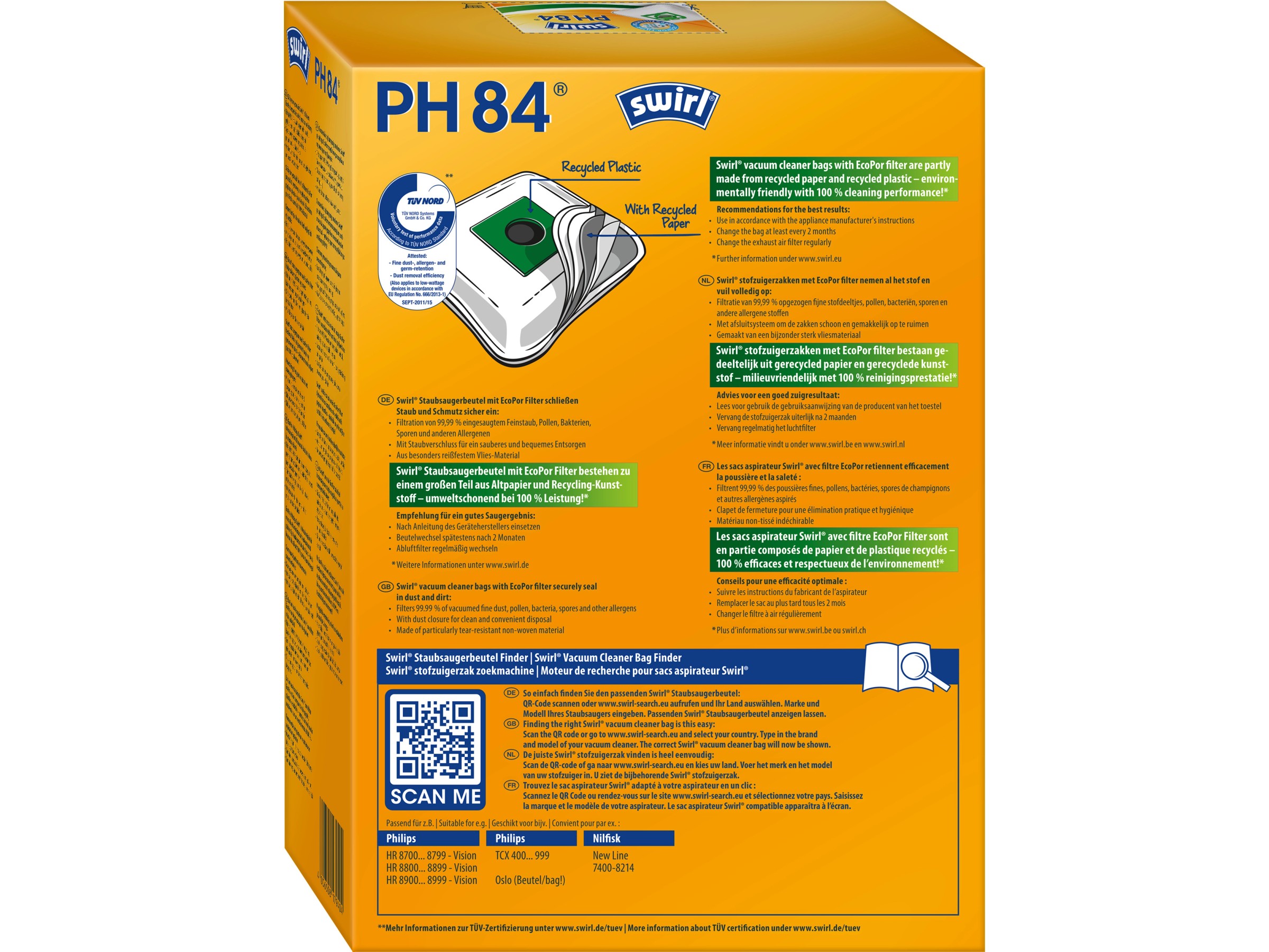 Staubbeutel & Wischtücher Für Lubluelu SL68 - 4+4 Set Für Optimale Saugkraft