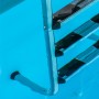 Gre Poolleiter aus Edelstahl für Holzpools, 3 Stufen, sicherer Einstieg ins Becken.
