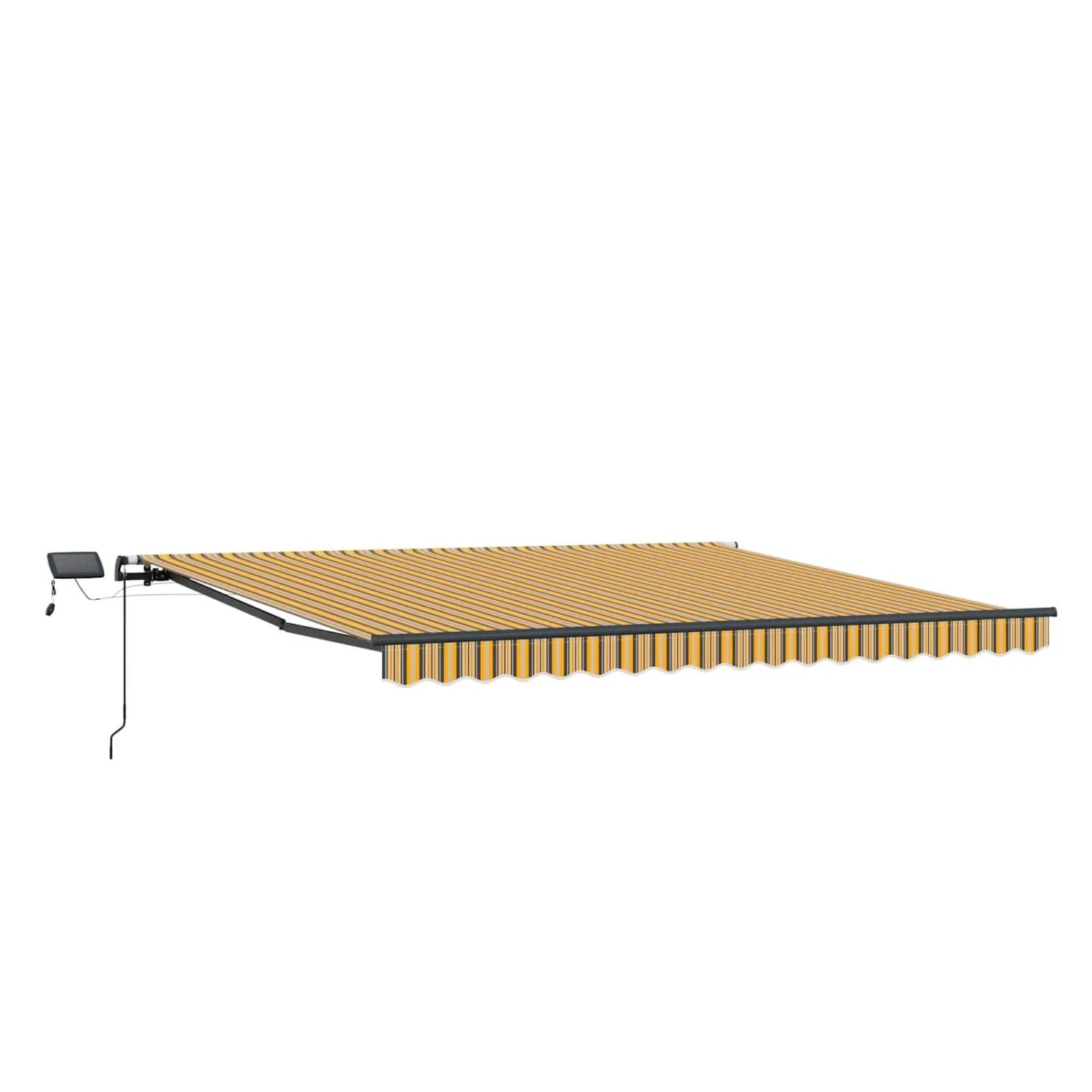 vidaXL Ausziehbare Markise Mehrfarbig 450 x 350 cm Stoff und Aluminium 3331118