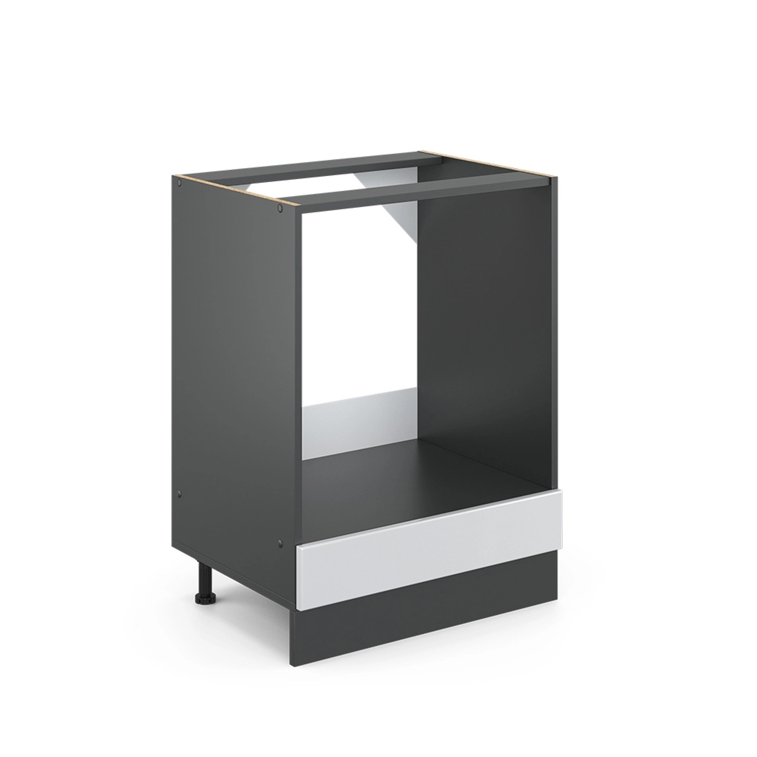 Thumbnail - Vicco Herdumbauschrank R-Line Weiß Hochglanz/Anthrazit 60 cm ohne Arbeitsplatte