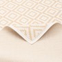 Beige-cremefarbener In- & Outdoor-Teppich mit Fliesenmuster, 140x200 cm.