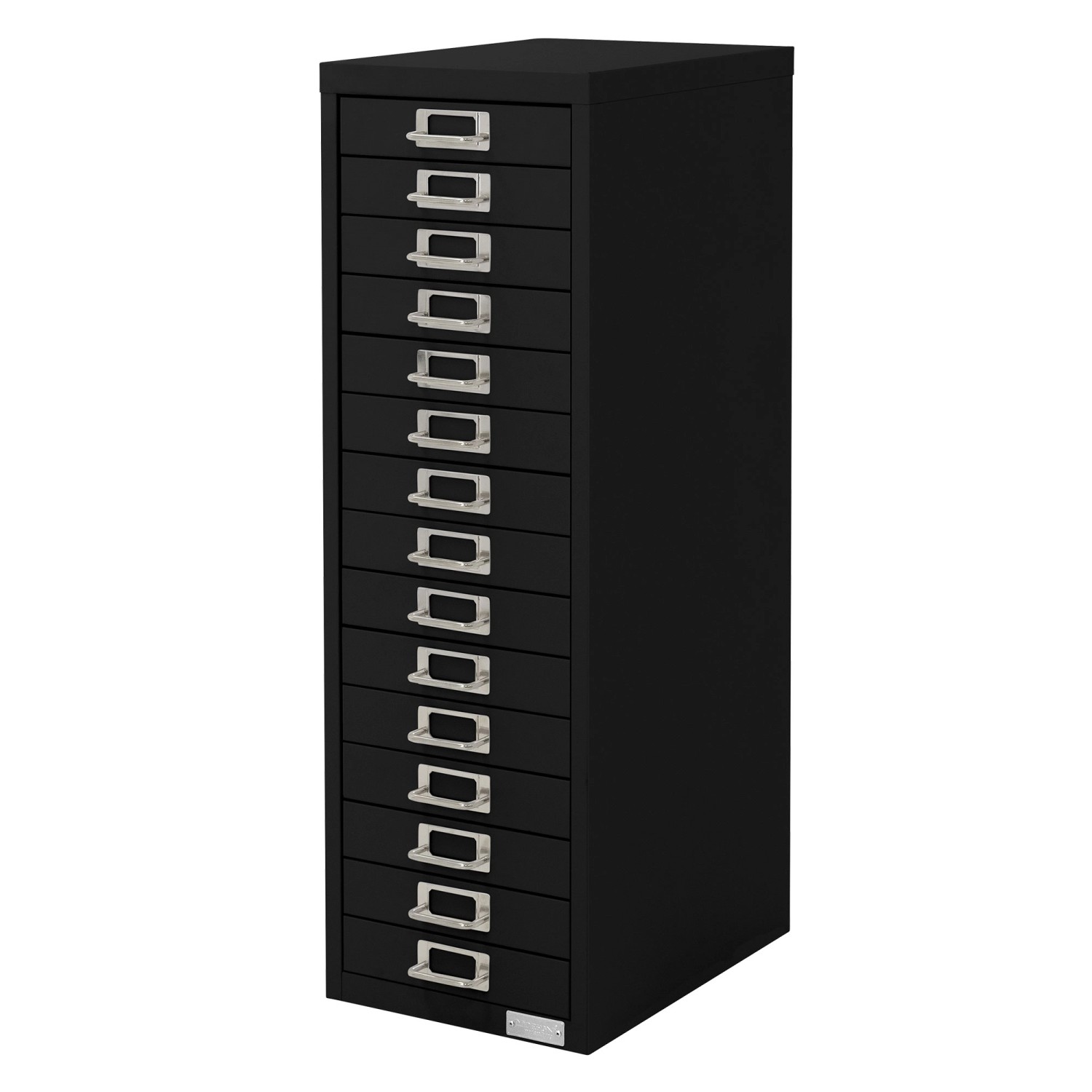 ML-Design Aktenschrank mit 15 Schubladen 28x38x87cm Schwarz aus Metall günstig online kaufen