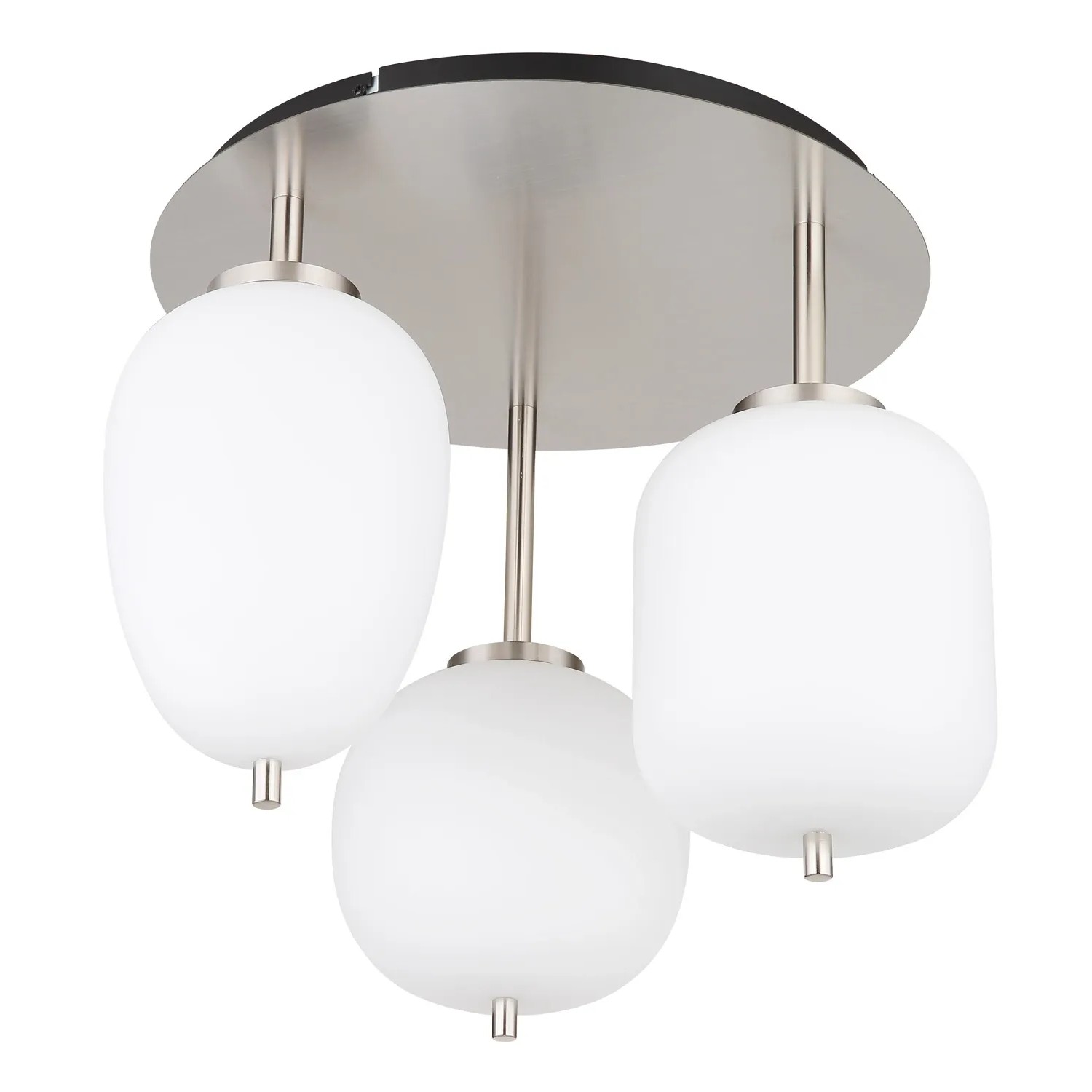 Sea Gull Lighting Alturas Wandleuchte – 4-flammig, Geätzte Weiße Glasschirme, Gebürstetes Nickel