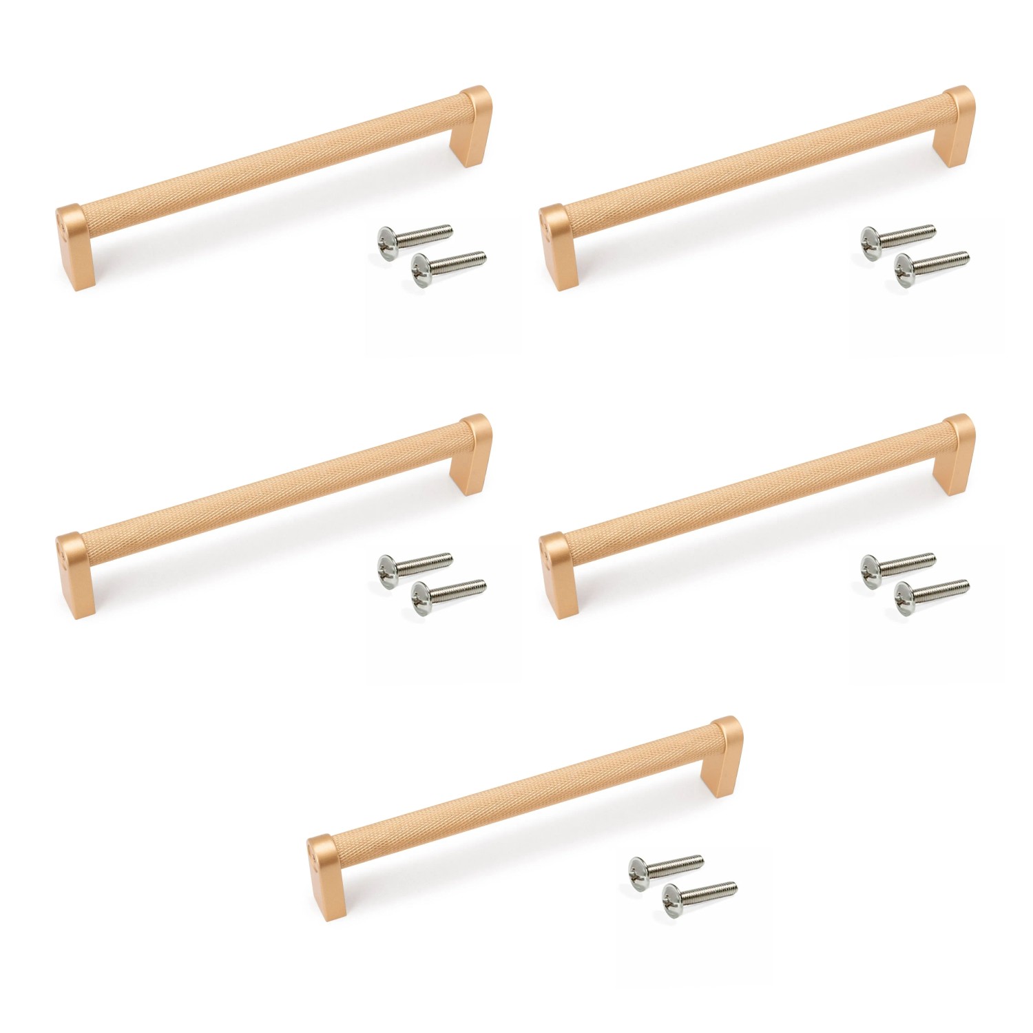 Emuca Lot von 5 Möbelgriffe Bergen L141 mm 128 mm Achsenabstand Aluminium Schwarz Lackiert