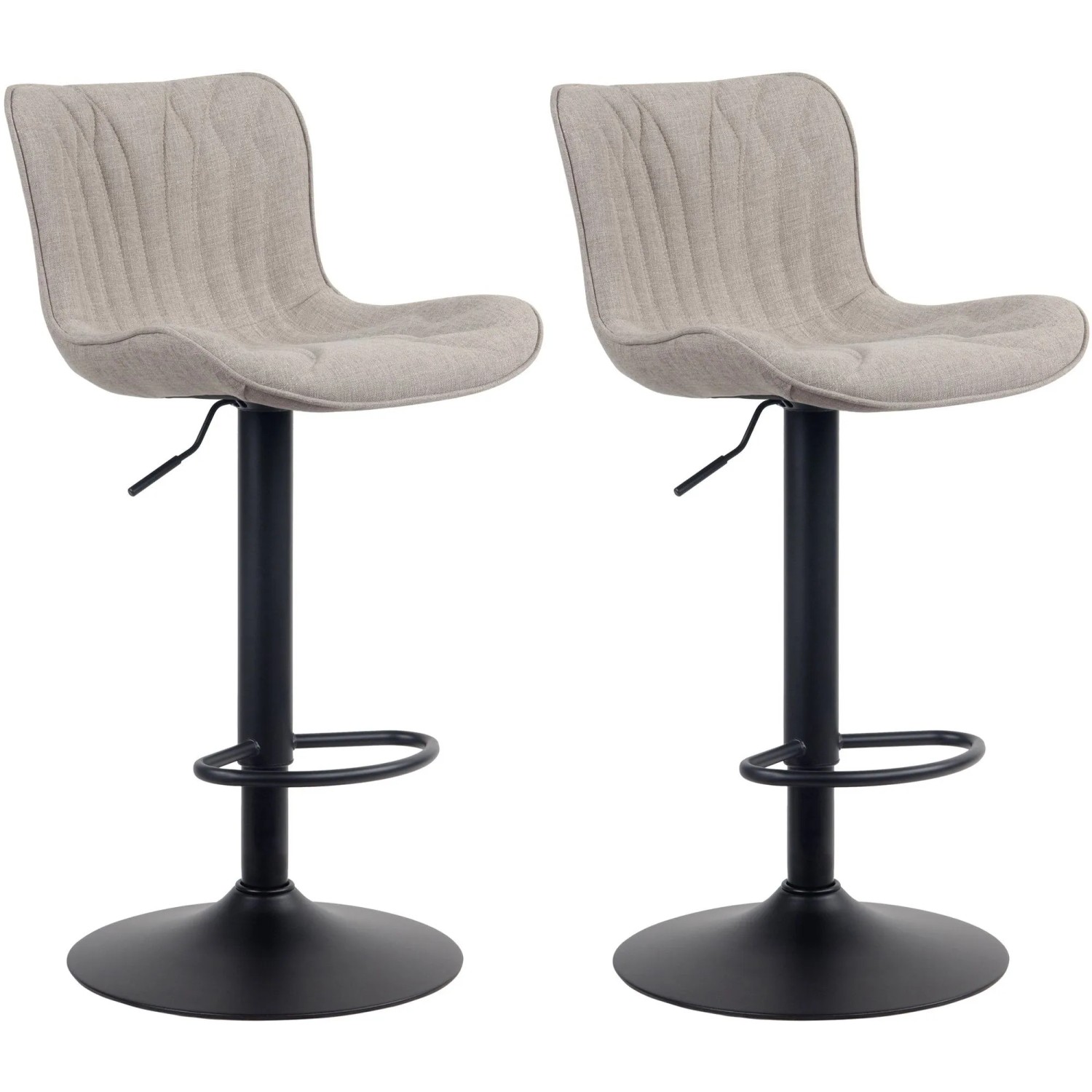CLP 2er Set Barhocker Linus taupe/Stoff